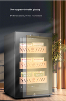 Humidor Électrique de Grande Capacité 65L pour la Maison, Armoire Réfrigérante et Humidificateur pour Cigares avec Présentoir
