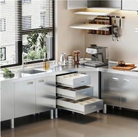 Zwaarbelastbaar werktafel van roestvrij staal met laden, rechtstreeks van de fabriek, OEM, twee/drie/vier lagen, voor restaurantkeuken voorbereidingsstation