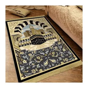 Wangjun 100% polyester carpet anti slip prayer rugs carpet mat prayer mats