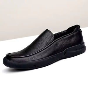 Mocasines Casuales de Negocios para Hombre, de Cuero Vacuno Genuino, Suaves, Versátiles, Cómodos, con Cierre Deslizante, que Aumentan la Altura, para Primavera y Otoño - Product Image 2