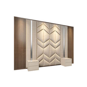 แผงผนังหุ้มเบาะตกแต่งภายใน<span class=keywords><strong>ห้อง</strong></span><span class=keywords><strong>นอน</strong></span>แบบกำหนดเองจากโรงงาน สำหรับเตียงคิงไซส์และควีนไซส์ - Product Image 2