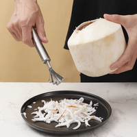 Outil d'ouverture de noix de coco ouvre-marteau de noix de coco maillet en caoutchouc multifonctionnel couteau d'enlèvement de la viande de noix de coco outils de rabot