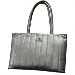 Sacs à main décontractés de luxe pliables en cuir véritable pour femmes, de marque célèbre, avec fermeture éclair, personnalisables, imperméables et portés épaule - Product Image 3