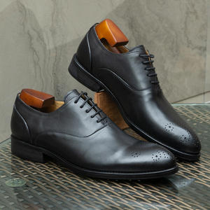 Chaussures habillées en cuir pour hommes, grandes tailles, style Oxford, décontractées, noires, faites à la main, collection 2026 - Product Image 5