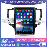 Radio para Auto de 12.8 Pulgadas con Pantalla Android 15 para Toyota Crown S180 S182 S184 2003-2008, Reproductor Multimedia de Video, GPS, Estéreo, CarPlay, Unidad Principal