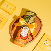 Nouveau produit 2026, cadeaux d'anniversaire sur le thème du tournesol pour femmes, paniers-cadeaux de spa pour maman, ensemble de bougies parfumées
