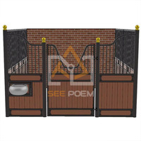 SeePoem En gros Équipement d'équitation pour fermes et écuries : Fronts de box pour chevaux en bambou, Portes, Panneaux de remplissage pour portes - Cadre en poudre 1