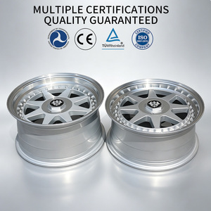 Jantes en alliage FLowtone Entry Level Tuning Cast Rim 17 pouces, abordables, à déport profond, peintes argent, centrées sur le moyeu, pour <span class=keywords><strong>voiture</strong></span> d'entrée de gamme - Product Image 4