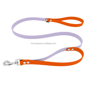 Correa táctica de doble asa para perro, mosquetón de Metal recubierto de PVC resistente, fácil control, entrenamiento, goma elástica, ruptura duradera - Product Image 4