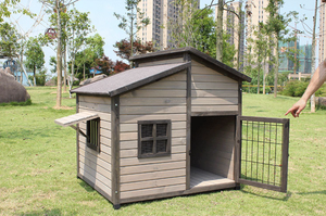 <span class=keywords><strong>Maison</strong></span> pour chien et niche universelle extra large en bois massif pour l'extérieur, avec double toit imperméable, toutes saisons - Product Image 5