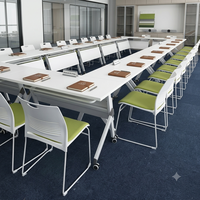 Chaise de conférence empilable avec dossier en PP, assise rembourrée, structure en acier chromé, pour bureau et salle de formation, 12 couleurs, fournisseur OEM