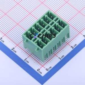 KF2EDGKVG-3.5-2*6P Plug-in Terminal Block Through hole,P=3.5mm Connector Board-to-Board / Socket - Closed Snap Fixing 2x6P 3.5mm - Product Image 1