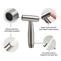 Robinet de bidet à main en nickel brossé pour salle de bain, facile à installer, pulvérisateur de toilette