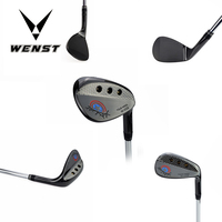 Wedge de golf de qualité supérieure en acier au carbone 1020 forgé, placage PVD noir, main droite, dextérité, loft 50-60, inclinaison 63,5, fraisé CNC