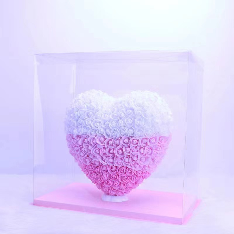 Rose Heart( PE Rose PVC Box)