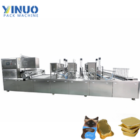 Machine d'emballage automatique haute productivité pour le remplissage et le scellage de boissons, liquides, pâtes de viande et aliments pour animaux de compagnie en barquettes en aluminium