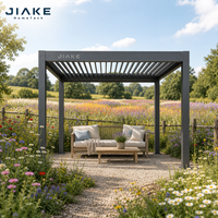 Jiake 6063-T5 Aluminium-Pergola mit Motorisiertem Lamellendach für Wildblumenwiesen, Garten, Terrasse, Outdoor-Pavillon