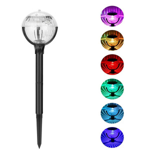 Lámpara Solar de Jardín con Forma de Bola Mágica, Luz LED con Estaca, Cambio de Color, Resistente al Agua, Decorativa para Exteriores - Product Image 1