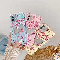 Usine En Gros Papillon Conception Avec Miroir En Cuir Accessoires De Téléphone Mobile Housse pour Iphone 12 13 14 15 16 17 Pro Max