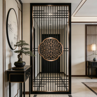 Paravent de réception Art Déco en acier inoxydable 304, séparateur de pièce, panneau décoratif pour hall, décoration murale, intérieur d'hôtel, découpe laser personnalisée