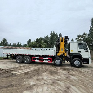 Camion de transport de marchandises HOWO 8x4 robuste avec grue pliante articulée de 16 tonnes, prix d'usine - Product Image 3