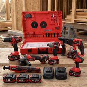 Nuevas Herramientas Eléctricas Inalámbricas de 18 V, Equipadas con un Juego de 4 Baterías de Iones de Litio de 4.0 Ah; un Kit que Contiene 6 Herramientas en Total - Product Image 2