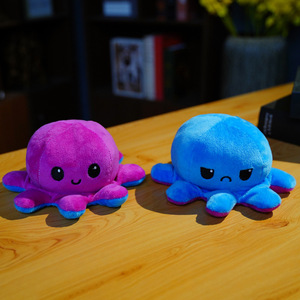 Hot Selling Custom <b>Cute</b> Super Soft Plush Double Side Flip Reversible Pillow Octopus <b>Dolls</b> Cotton Filling Reversible Stuffed - Product Image 6