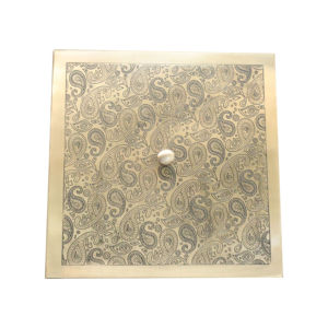 Square Brass Masala <b>Box</b> for Kitchen Handcrafted Spice Organizer with 9 Containers and Spoon Traditional Indian Masala Dabba - Product Image 3