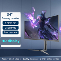 OEM 34 "Monitor curvo para juegos 165Hz 1ms Tiempo de respuesta 21:9 Panel IPS de pantalla ancha Garantía de 3 años