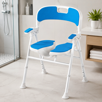 Siège de bain pliable réglable YR-6604, antidérapant, avec dossier et accoudoirs, pour personnes âgées, handicapées, femmes enceintes, support de salle de bain, capacité 250 kg
