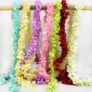 Fiori Artificiali di Ortensia, Ghirlanda di Piante Rampicanti, Stelo Decorativo Ecologico di Alta Qualità 200cm per Matrimoni, Decorazione Interna/Esterna - Product Image 1