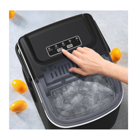 Machine à glaçons de comptoir portable pour la cuisine à domicile avec 2 tailles de glaçons, fonction autonettoyante, 9 cubes en 6 minutes, 26lb en 24 heures