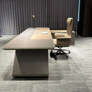 طقم مكتب تنفيذي حديث مع كرسي خشبي، طاولة فاخرة للرئيس التنفيذي أو المدير مع ضمان لمدة 5 سنوات للمكاتب التجارية - Product Image 5