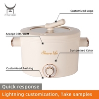 New Household Kleiner Kochtopf Schlafsaal Nudelsuppe Topf Dampf Braten All-in-One Multifunktion aler Antihaft-Hot Pot