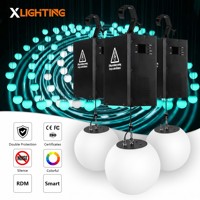 Système de levage motorisé DMX512 pour boule lumineuse cinétique RGBW programmable pour salle de bal d'hôtel et salle de banquet