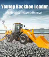 Traktor backhoe dengan pemuat dan backhoe mini backhoe loader