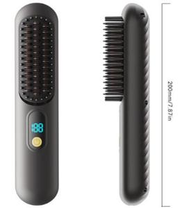 <span class=keywords><strong>Brosse</strong></span> lissante <span class=keywords><strong>sans</strong></span> <span class=keywords><strong>fil</strong></span> de voyage, mini peigne chauffant portable, fer à lisser rechargeable, <span class=keywords><strong>brosse</strong></span> en nylon - Product Image 2