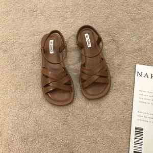 2026 New Arrival Women Flat Breathable Sandals <b>Soft</b> Girl Student Fairy Roman Style Summer Vacation Beach <b>Shoes</b> - Product Image 5