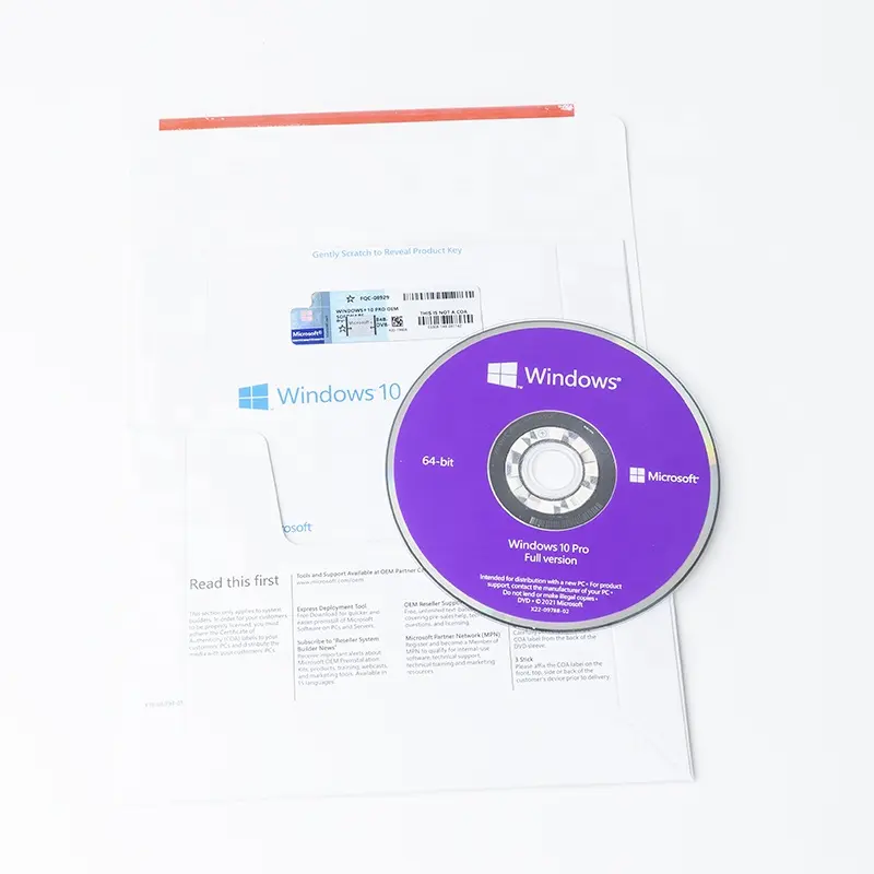 Windows 10 pro Key DVD spedizione gratis finestre 10 prodotto chiave DVD vita garantita (1 confezione = 5 pezzi) vinci 10 chiavi gratis