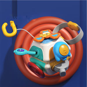 Juguete Sensorial de Plástico Giratorio de Seis Caras, Cubo de Actividades Educativo Musical para Bebés - Product Image 6