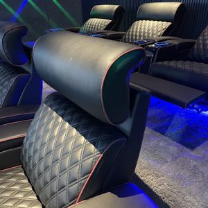 Фабричное одноместное кресло для домашнего кинотеатра, кожаное кресло для кинотеатра, откидной Электрический подголовник, мебель для гостиной - Product Image 2