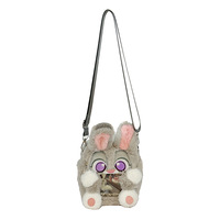 Nouveau Sac à Dos Bandoulière en Peluche Stéréo Unisexe pour Téléphone Portable, Motif Dessin Animé Nick et Judy, Doux et Mignon, Réglable, Emballage en Maille JK