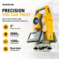 Station totale Toptech TKS-R15, précision 2'', portée sans prisme 1500m, portée avec prisme 5000m, IP65, grossissement 30x, pour topographie terrestre