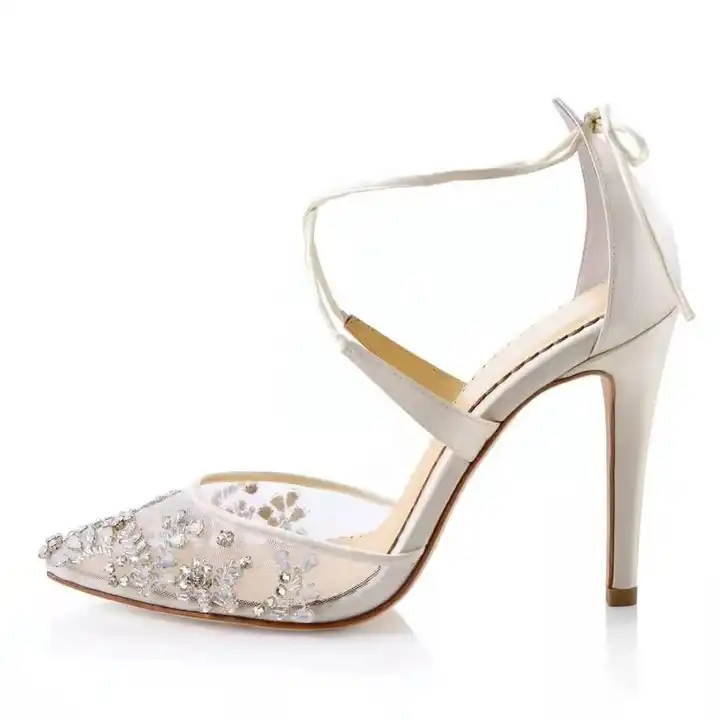 Wholesale HANDMADE Ladies Pumps Designer Luxury White Wedding Shoes Sexy Dress  Shoes From m.