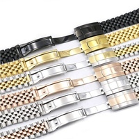 Bracelet de montre en acier inoxydable de luxe pour SEIKO SKX 007, 22 mm, extrémités courbées creuses, fermoir Oyster