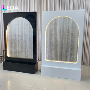 Fuente de luz LED desmontable LEDA, letrero de bienvenida para bodas, telón de fondo metálico con cascada para entrada y recepción - Product Image 2
