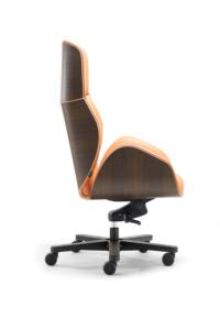 Silla de Oficina Ejecutiva Ergonómica Reclinable de Diseño Moderno Suoni, Respaldo Alto de Madera con Acabado en Cuero, Altura Ajustable, para Uso Doméstico - Product Image 2