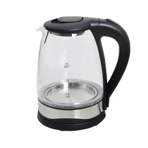Hot sale Electric glass hot water kettle with 360degree power base for home use with ETL and CE certs
