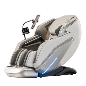 Home Massage Chair Full Body 4D Robotic Hand SL Guide Rail Heating Voice Bluetooth Silver Gray - Product Image 1