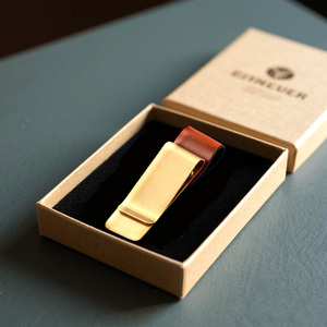 Nhà Máy Tùy Chỉnh Kim Loại Tiền Mặt Clip U-Hình Dạng Cơ Sở Trống Với Da Bọc Vàng Bạc Brass Mạ Bán Buôn Ví Thay Thế - Product Image 6